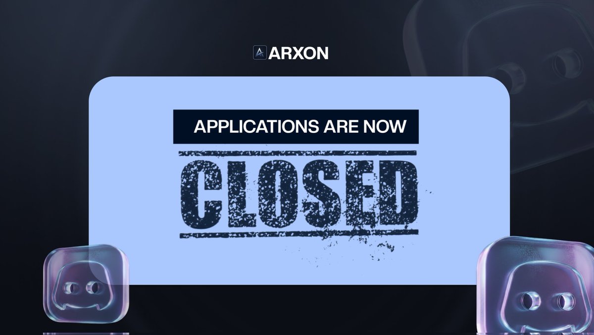 Applications for Mod &amp; Community Builder roles are now CLOSED! 📢

Massive thank you to everyone who applied, the response was insane!

We're reviewing now and will reach out to selected builders soon. The best is yet to come. Let's keep building Arxon together!