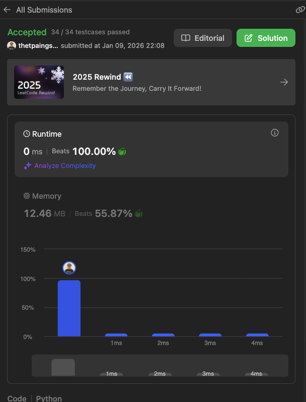 Problem #39 is in the bag!  
⏭️ leetcode.com/problems/summa…
#PythonDev #LeetCodeProgress