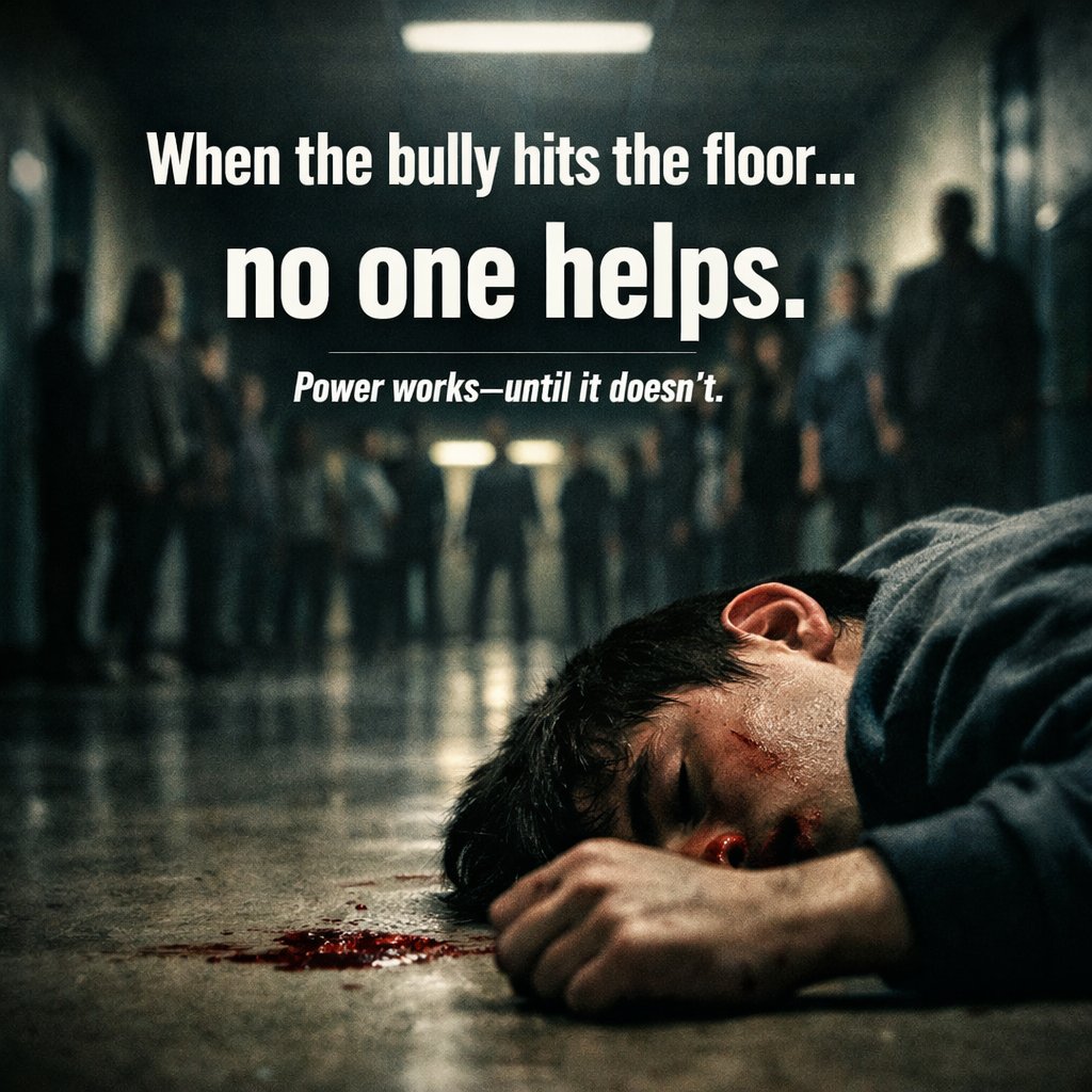 stowninvestor's tweet photo. A bully hits the floor.
No one helps.
Not because they can’t—
but because they’re done.

This image captures the moment consequences arrive. My latest blog starts with a school fight and asks a harder question about power.
Would you help him up?

🔗 Read here https://t.co/sxOorSrM0E