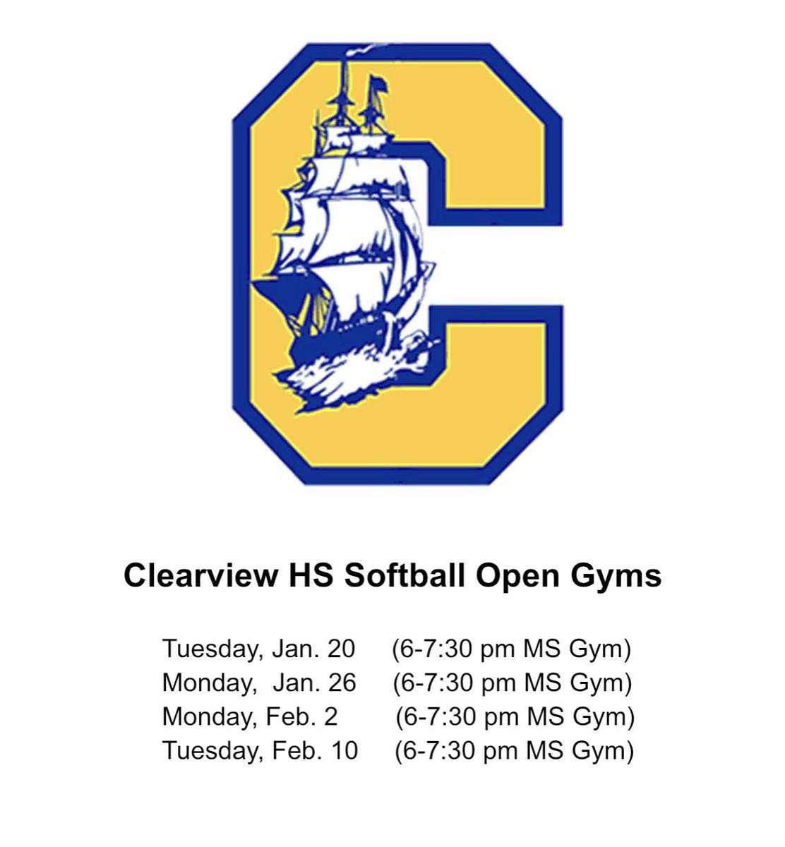 Clearview High School Softball tweet media