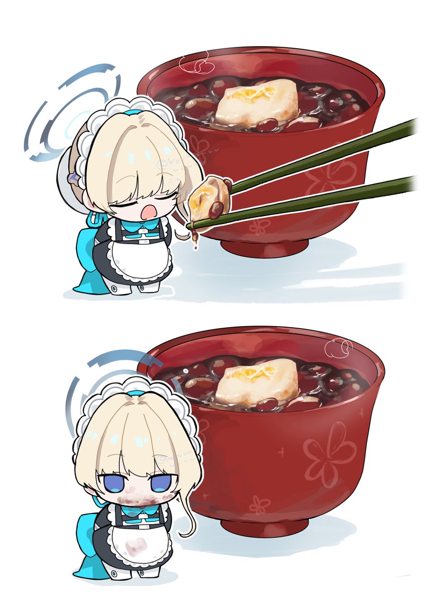 koyuuuuuuuuuuu_'s tweet photo. トキ、ぜんざいをいただいたよ🫘 https://t.co/UsdTZE8MyC
