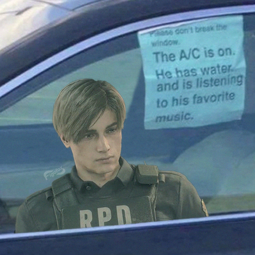 Figothefox's tweet image. Leon got left behind in the car

#REBHFun