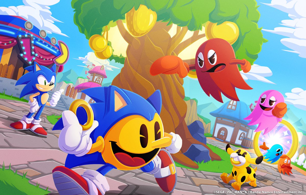 sonic_hedgehog's tweet image. No matter what track we end up on in life, we're happy to be sharing the journey with @officialpacman!

🎨: @thesketchsector
