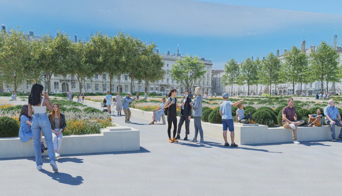 Citizen_PENico's tweet photo. Pour la place Bellecour, avec @JM_Aulas et @Coeur_Lyonnais_ , nous aurons une vraie végétalisation, un apaisement, une protection efficace contre les fortes chaleurs, une approche pragmatique et fonctionnelle et un respect de l'héritage.

OUI, nous sommes déterminés à mettre la qualité du cadre de vie des lyonnais au centre de notre projet ! 
Cette transformation de la place la plus emblématique de Lyon illustre ce qui sera notre démarche, notre méthode, et le Lyon de demain.

https://t.co/pEdb60gW8i