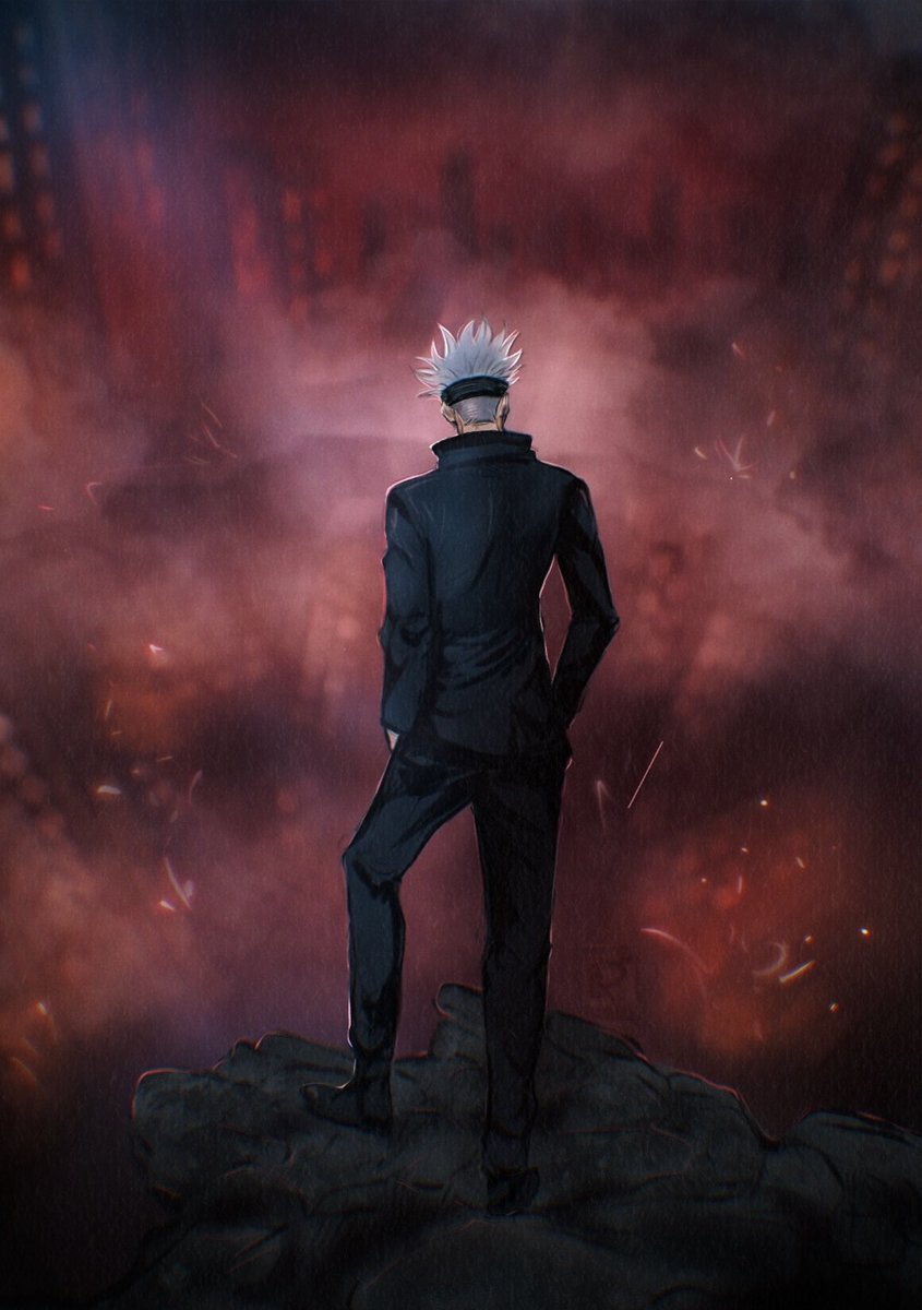 ellari_art's tweet image. #gojo as “Wanderer above the sea of fog”
