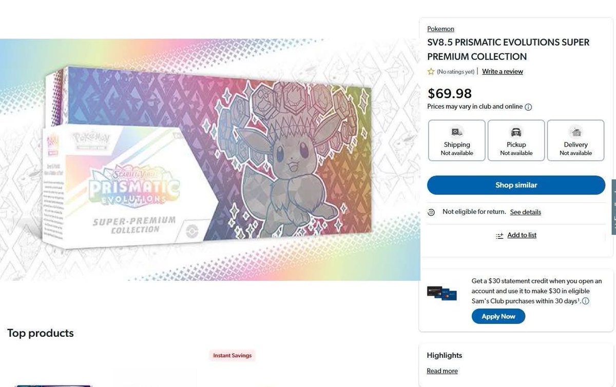 Pris SPC at Sam's coming soon.. Wicked low price! Oh boy!
#Pokemon #TCG #msrp <a href="/SamsClub/">Sam’s Club</a>