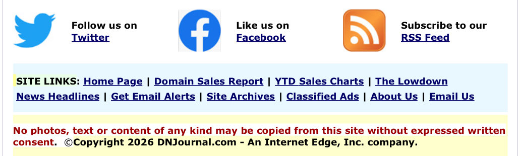 DNJournal's tweet image. This is copyrighted content stolen directly from DNJournal.com despite the clearly stated copyright notice on the page you stole it from. I suggest you take this post down and and stop stealing material from others before this becomes a much bigger problem for you.