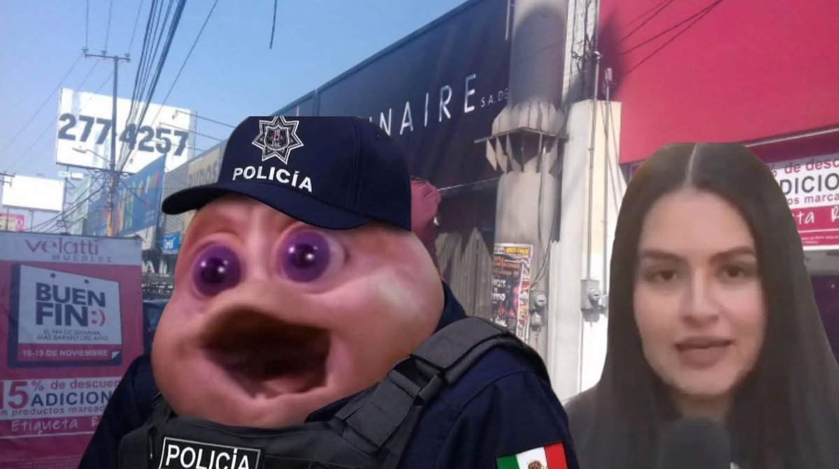 l0rdAlexX's tweet image. La cara del puerco cuando vio que la reportera de TV Azteca lo empezó a corretear: