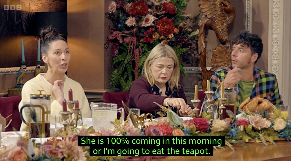 The Beast when Belle is refusing to join him for breakfast #TheTraitors