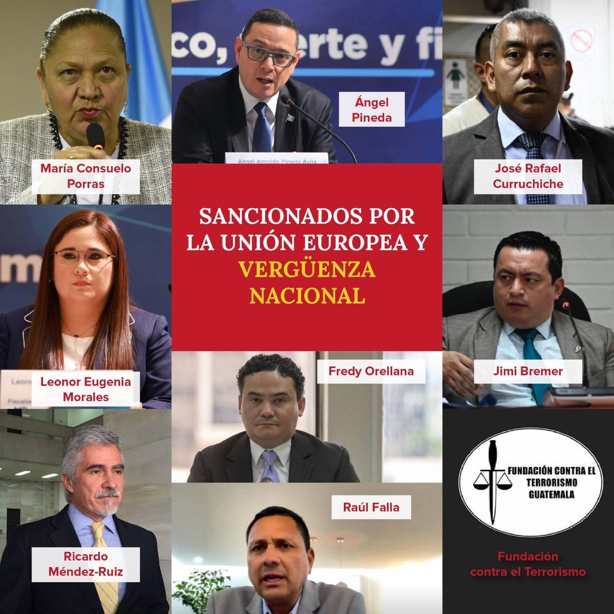 🚫Vergüenza nacional 

En un año clave para el futuro de la justicia y la democracia en #Guatemala, la Unión Europea mantiene las sanciones contra personas corruptas y la Fundación contra el Terrorismo por sus acciones antidemocráticos del país.
