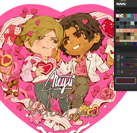 I love drawing the same two characters for two years straight!