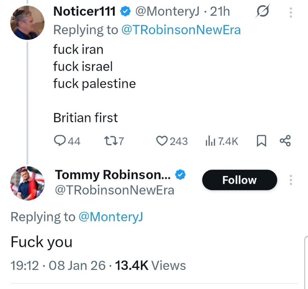 NoahsArk1000's tweet image. What are your thoughts on Tommy Robinson?