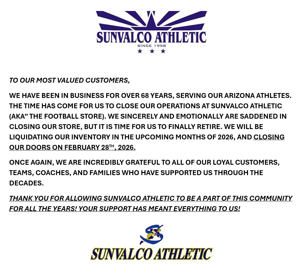 Sunvalco Athletic tweet media