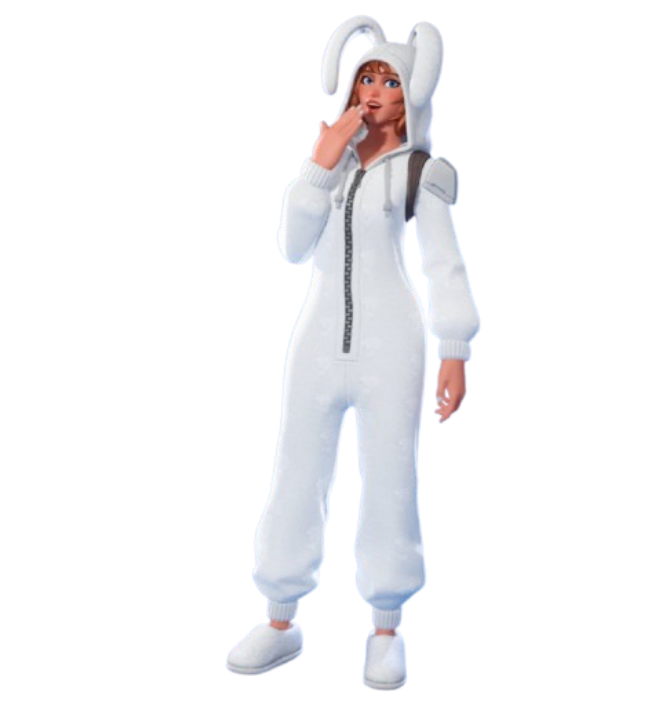 Llamalaxy's tweet image. FORTNITE FULL WHITE BUNNY OUTFIT

- Equip Wonder Onesie (Current OG Pass)
- Customize the outfit to all white
- Apply the Fishbone Spray (Chapter 2, Season 2 Battle Pass)

#Fortnite | Spotted by @spookyboi_77alt