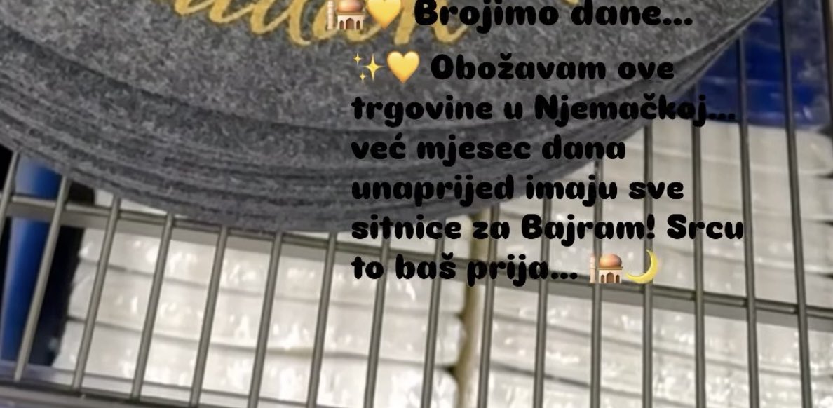 Kako da ti kazem al obozavanje trgovine i cekanje Bajrama ne ide sestro