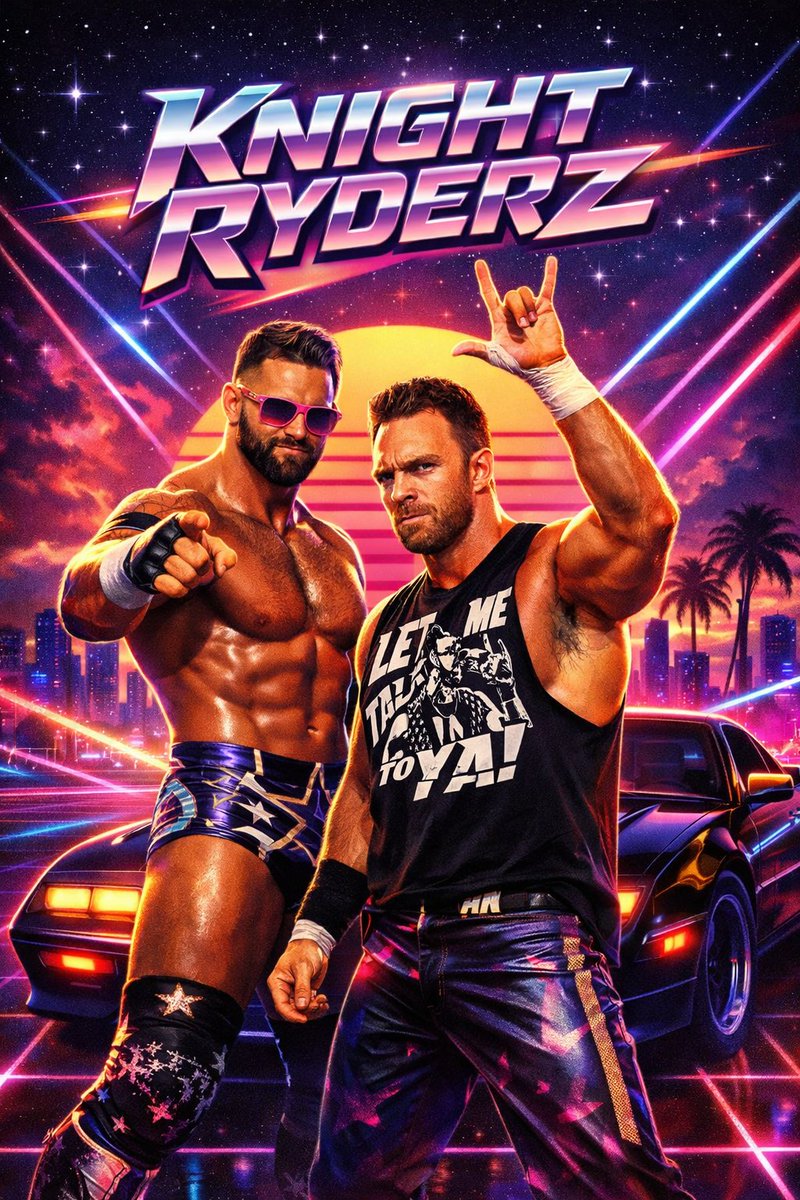ComicGameGeek89's tweet photo. @TheMattCardona hope you don't mind nit made this in AI, I bet this is a tag team the world wants to see after your fight for the championship ##AlwayzReady #WWWYKI #YEAH https://t.co/BXXYgCM8PL