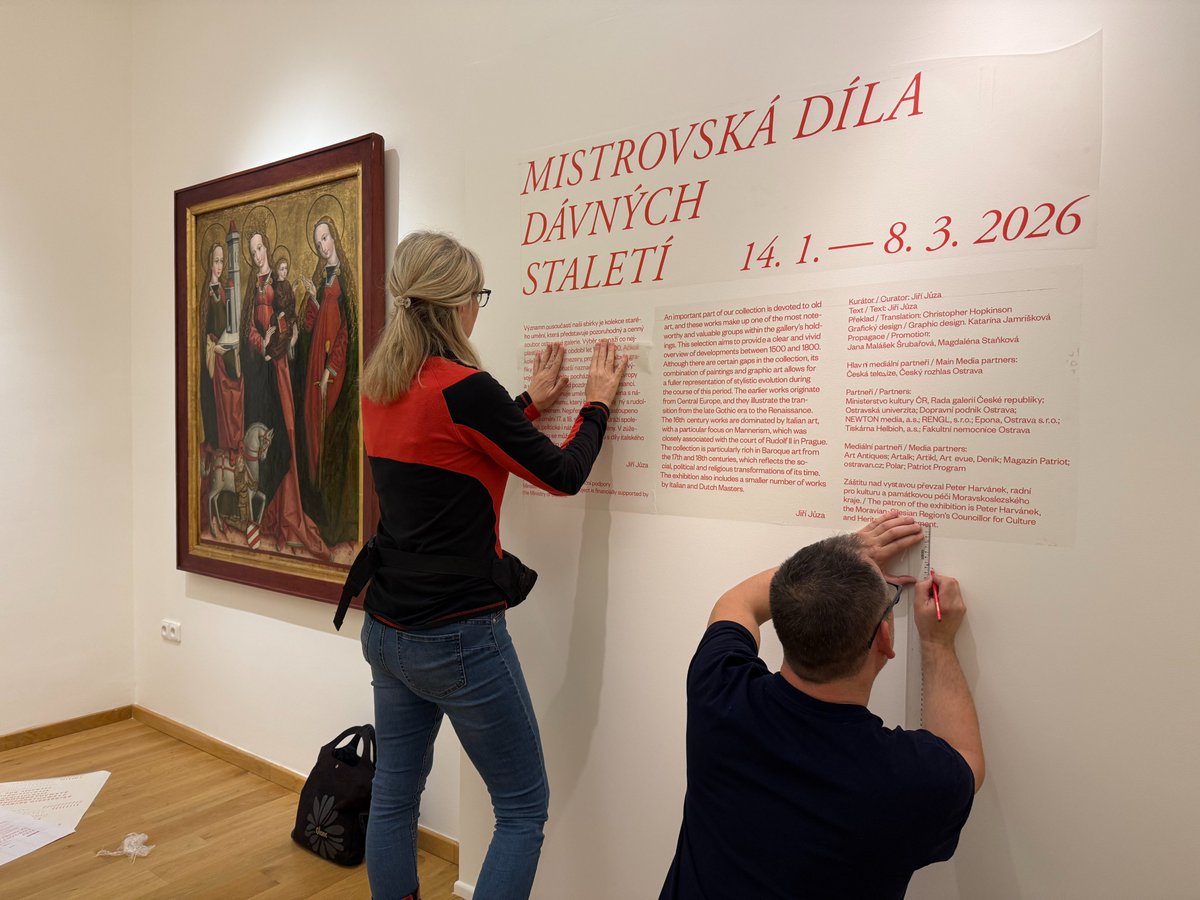 gvuo_dum_umeni's tweet image. INSTALUJEME / WE INSTALL
#výstava / exhibition 👇

MISTROVSKÁ DÍLA DÁVNÝCH STALETÍ / MASTERPIECES OF CENTURIES PAST
vernisáž / #opening 13. 1. v / at 17:00  

malby, grafiky / paintings, graphics 
#StaříMistři #fotografie #výstavy #Ostrava