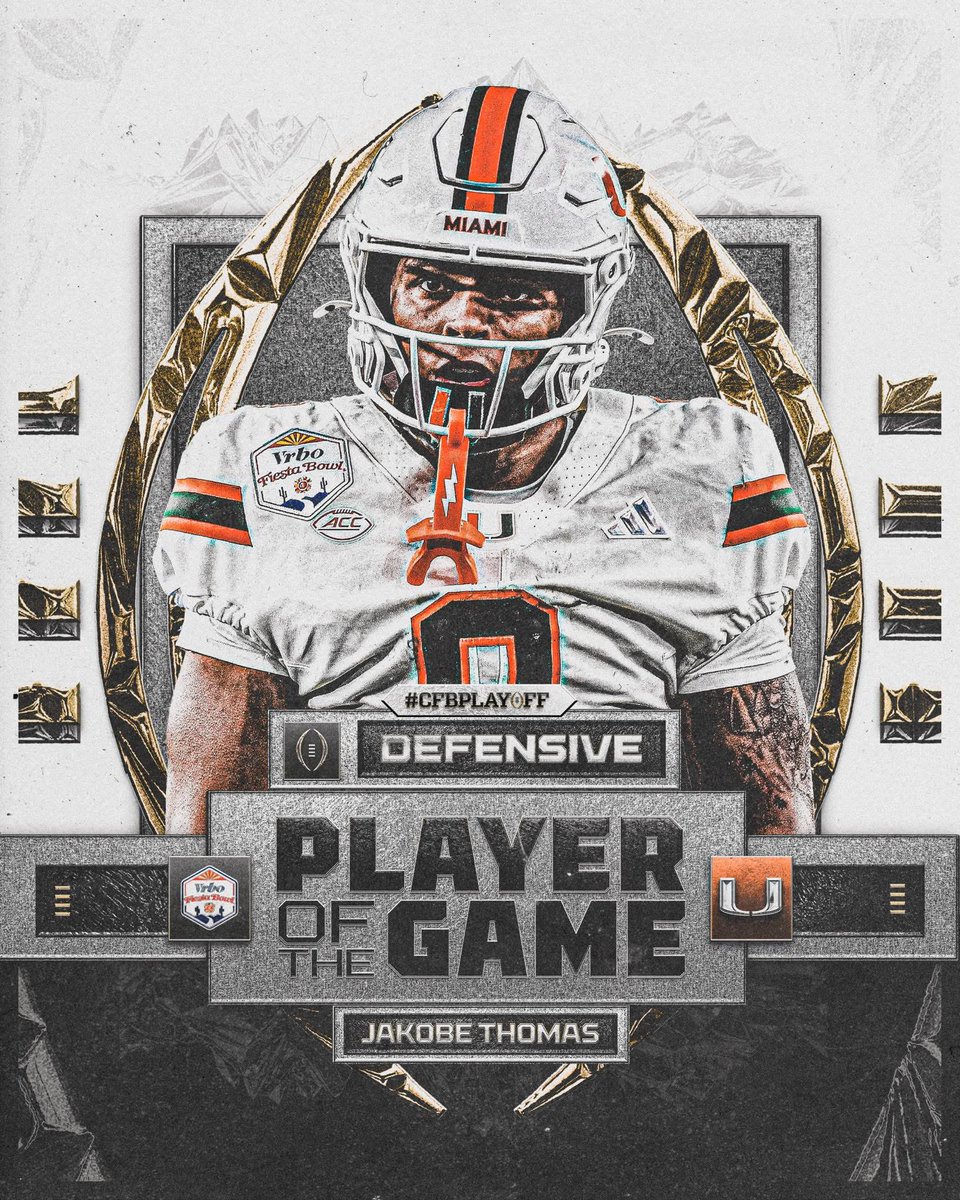Ttown_FB's tweet photo. Fiesta Bowl Defensive Player of The Game, Jakobe Thomas‼️

Keep representing Tullahoma well, and go get that National Championship 🏆

#ThisisTtown | #TtownMade | #Commit2theGRIT https://t.co/T4slraAnPa