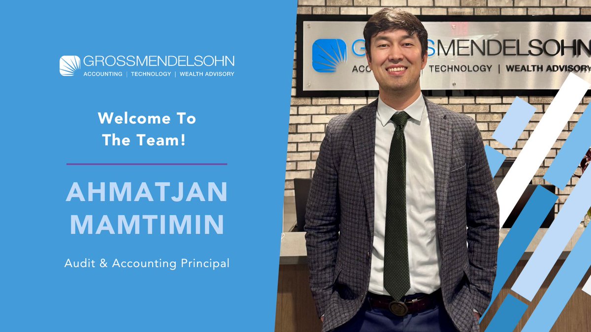 Please join us in welcoming Ahmatjan Mamtimin — the newest member of our audit and accounting team! 👋Interested in joining the Gross Mendelsohn team? Check out our open positions: hubs.li/Q03YvVqS0.