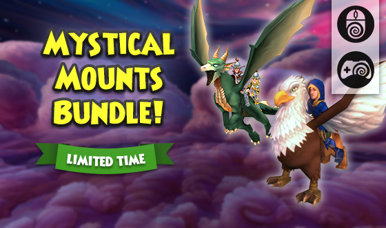Don’t myth out! 🦅

Now through Sunday, January 11th, you can get the Mystical Mounts Bundle in the PC and Console Crown Shop! This bundle offers Myth-themed mounts for less than it would cost to buy them all separately! eu.wizard101.com/game/myth-moun… #Wizard101Europe