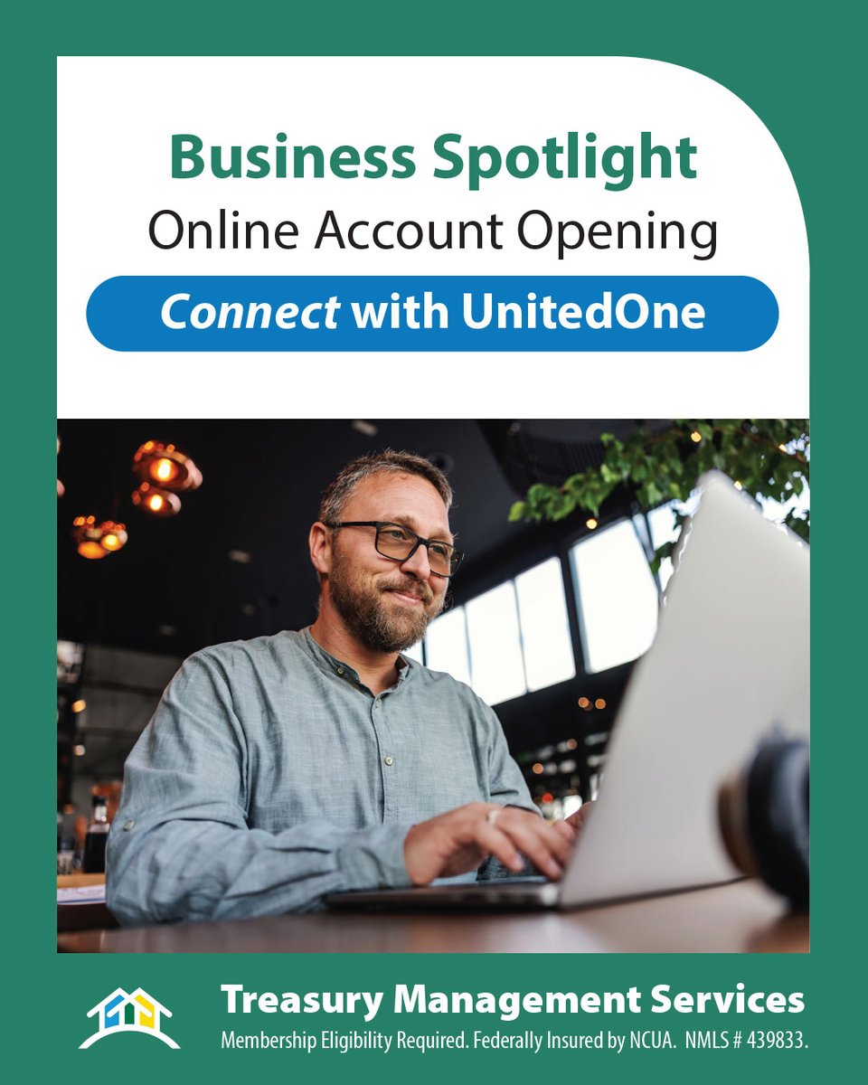 UnitedOneCU's tweet image. Opening an additional Business Checking or Savings Account is quicker and easier than ever with Online Account Opening. No appointments. No paperwork. Just a smooth sign-up on your phone, tablet, or computer.

Try Online Account Opening &amp;gt;&amp;gt;&amp;gt; UnitedOne.org/open-account