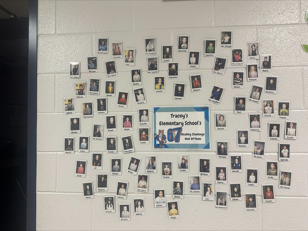 Our tigers got to participate in the 6-7 Reading Challenge today.  The challenge was to read any 6 books of their choice in 7 weeks and then they would be added to the Tracey's 6-7 Readers Wall of Fame.  Even some of our staff join in on the celebration! #BelongGrowSucceed