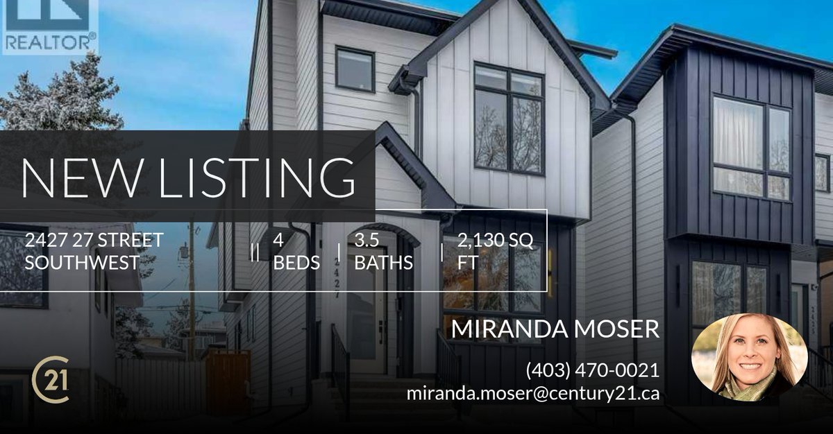 MirandaC21's tweet photo. 📍 New Listing 📍 Take a look at this fantastic new property that just hit the market located at 2427 27 Street Southwest in Calgary. Reach out here or at (403) 470-0021 for more information https://t.co/mPnigSX1ZQ https://t.co/FFMQksvP7m