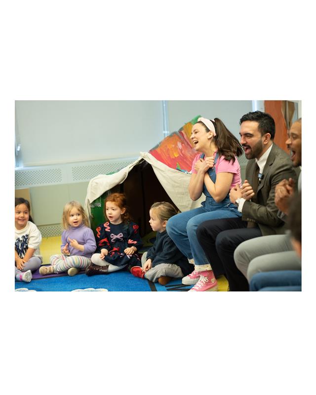 NYCMayor's tweet image. This morning, Ms. Rachel and I visited District 2 Pre-K Center, where we sang and read with the wonderful students and educators. We also discussed universal childcare - and how we're making it happen for NYC!