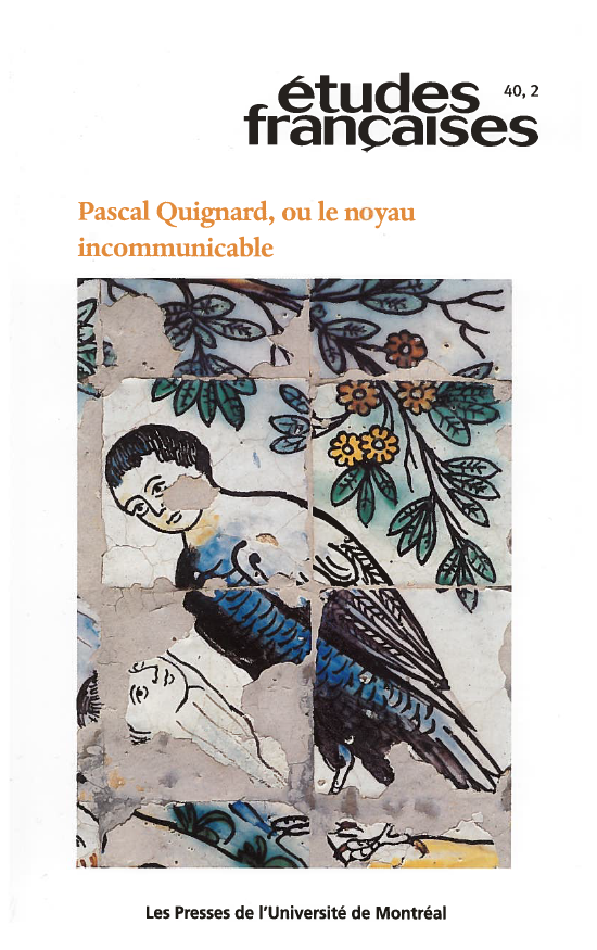 Revue_EtudFra's tweet photo. Études françaises salue l'écrivain #PascalQuignard, né un 23 avril, occasion de relire ou de découvrir le numéro que la revue consacrait à cet écrivain majeur en 2004.
https://t.co/zvP9XQhrFF

Disponible en PDF:
https://t.co/4DqcBYxejN
https://t.co/rCx2dXOnos https://t.co/Z6nXyGyZJ4