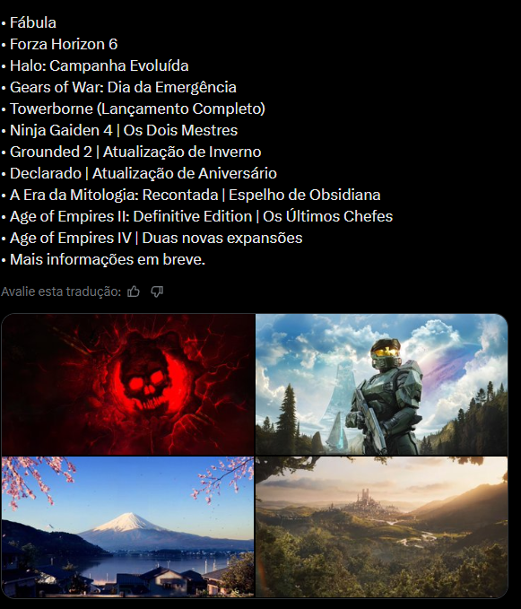 Fablebrazil's tweet image. Calendario lendario do #XBOX em 2026 -