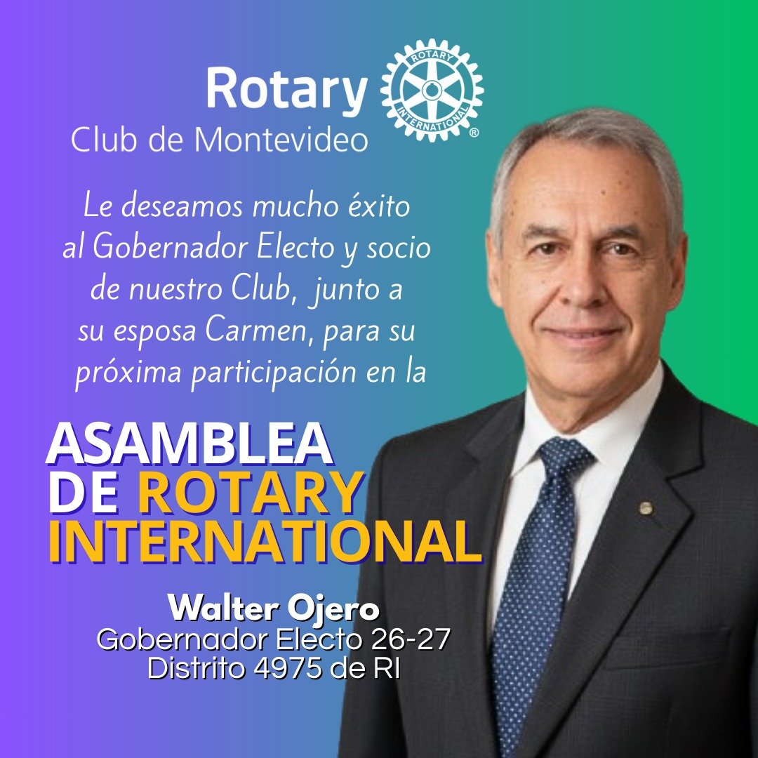 Rotarymvd's tweet image. Feliz viaje a nuestro consocio y su esposa!! 
A disfrutar de la Asamblea de @Rotary