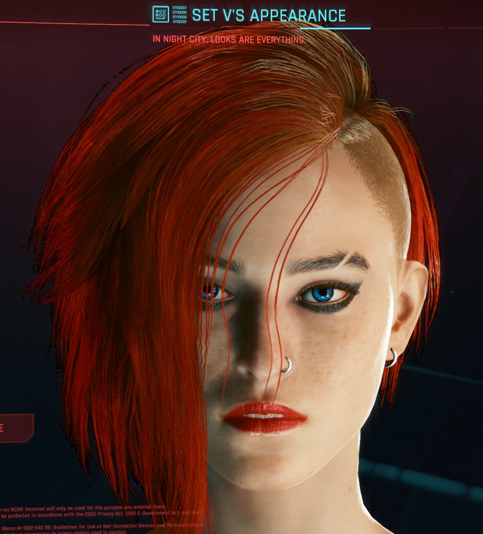 TheAlexMalix's tweet photo. Got bored and tried to make Arcane's Vi in Cyberpunk2077,  somehow ended up making @ClaireMax instead,  guess I'm making a brawler https://t.co/G7nn1XiQhg