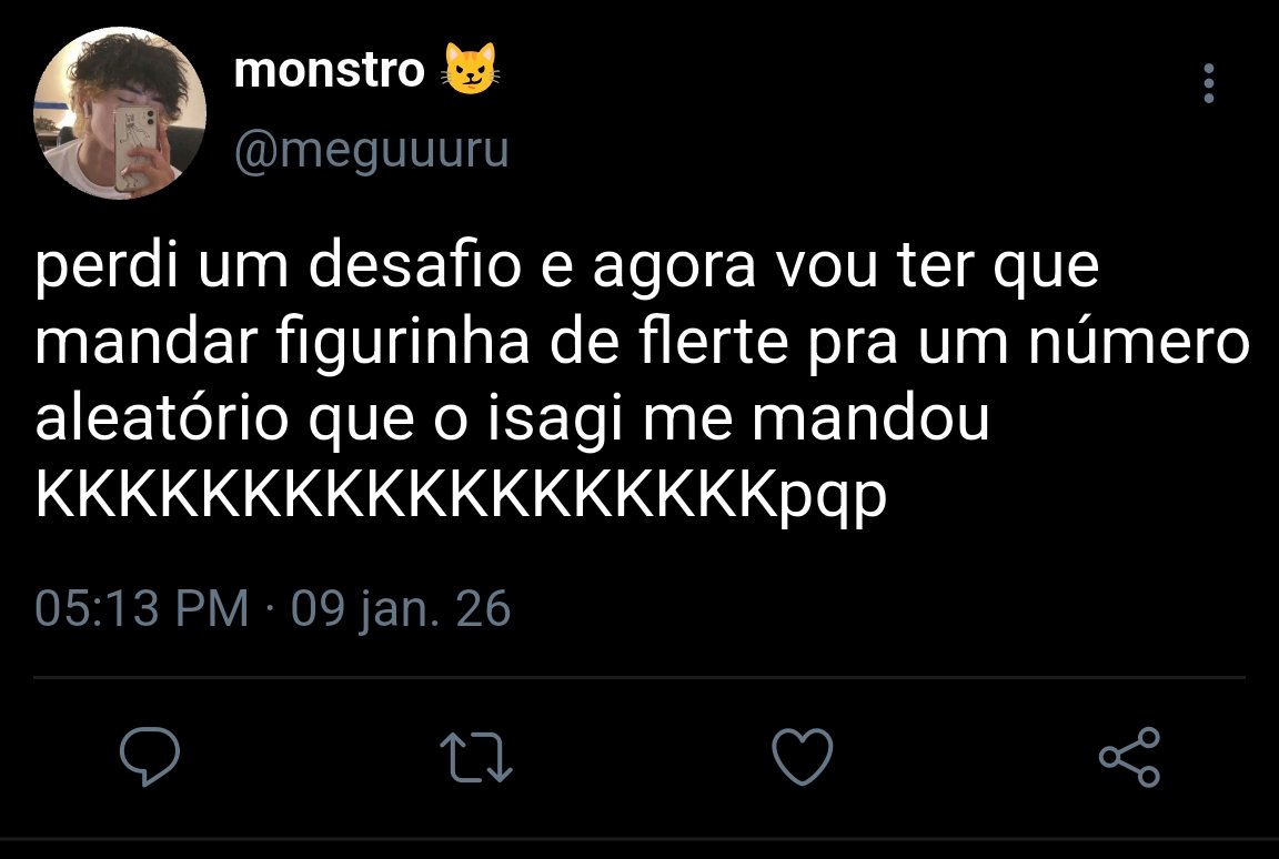 li1nce's tweet image. me chama • #kurobachi au

onde bachira perde um desafio e precisa mandar uma figurinha para um número aleatório

ou

onde kurona decide responder um número desconhecido à altura