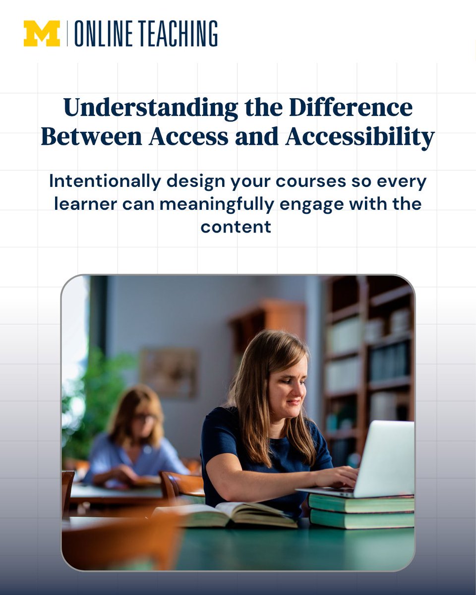 Knowing how to create equitable online learning experiences starts with comprehending how access and accessibility are similar, and different. 

Access is ensuring learners can obtain course materials; accessibility is eliminating any barriers so they can fully interact with your