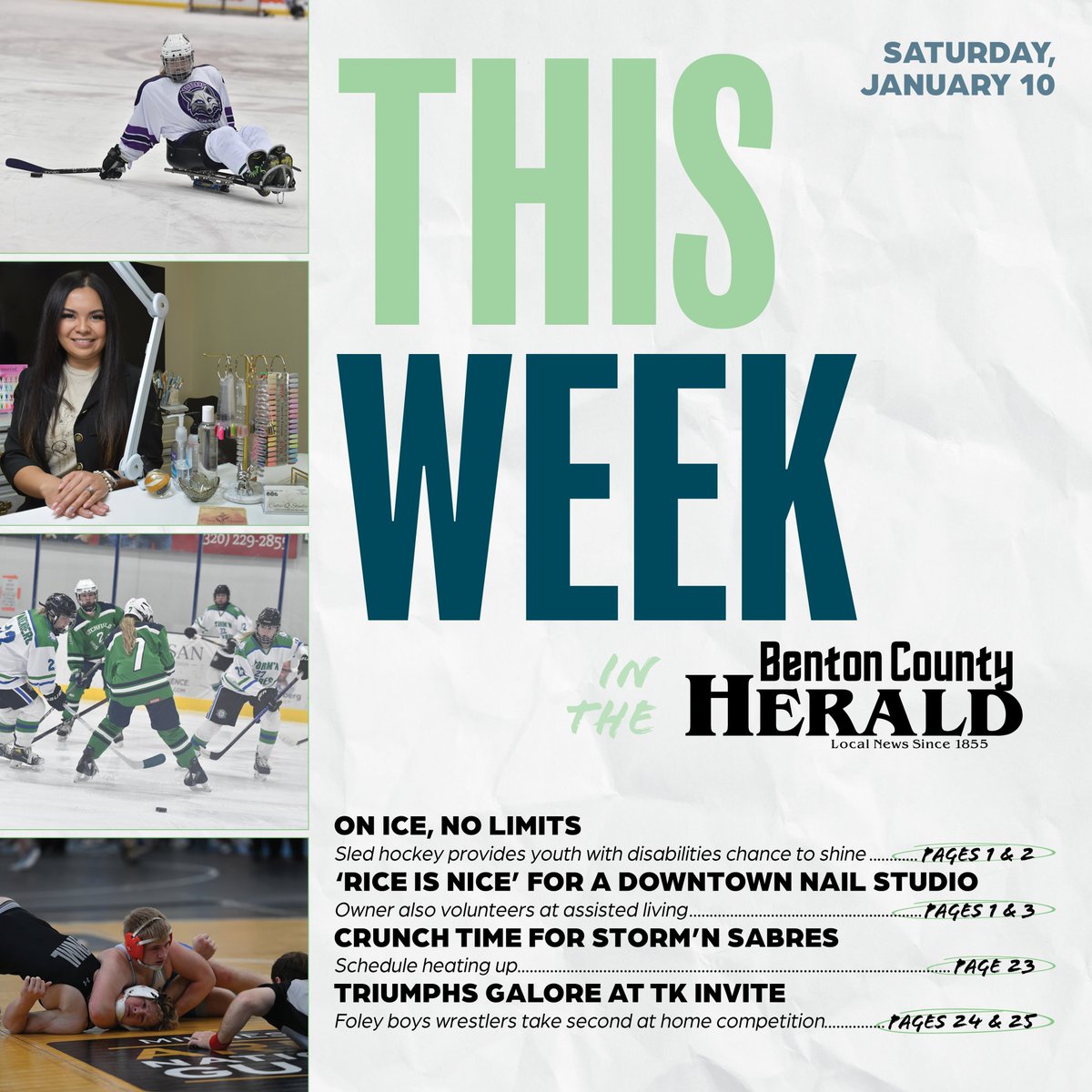 You don't want to miss any of the great stories, sports and news this week in the Benton County Herald!  

Subscribe to stay informed with your local newspaper! bentonconews.com

#bentoncountyherald #starpublications