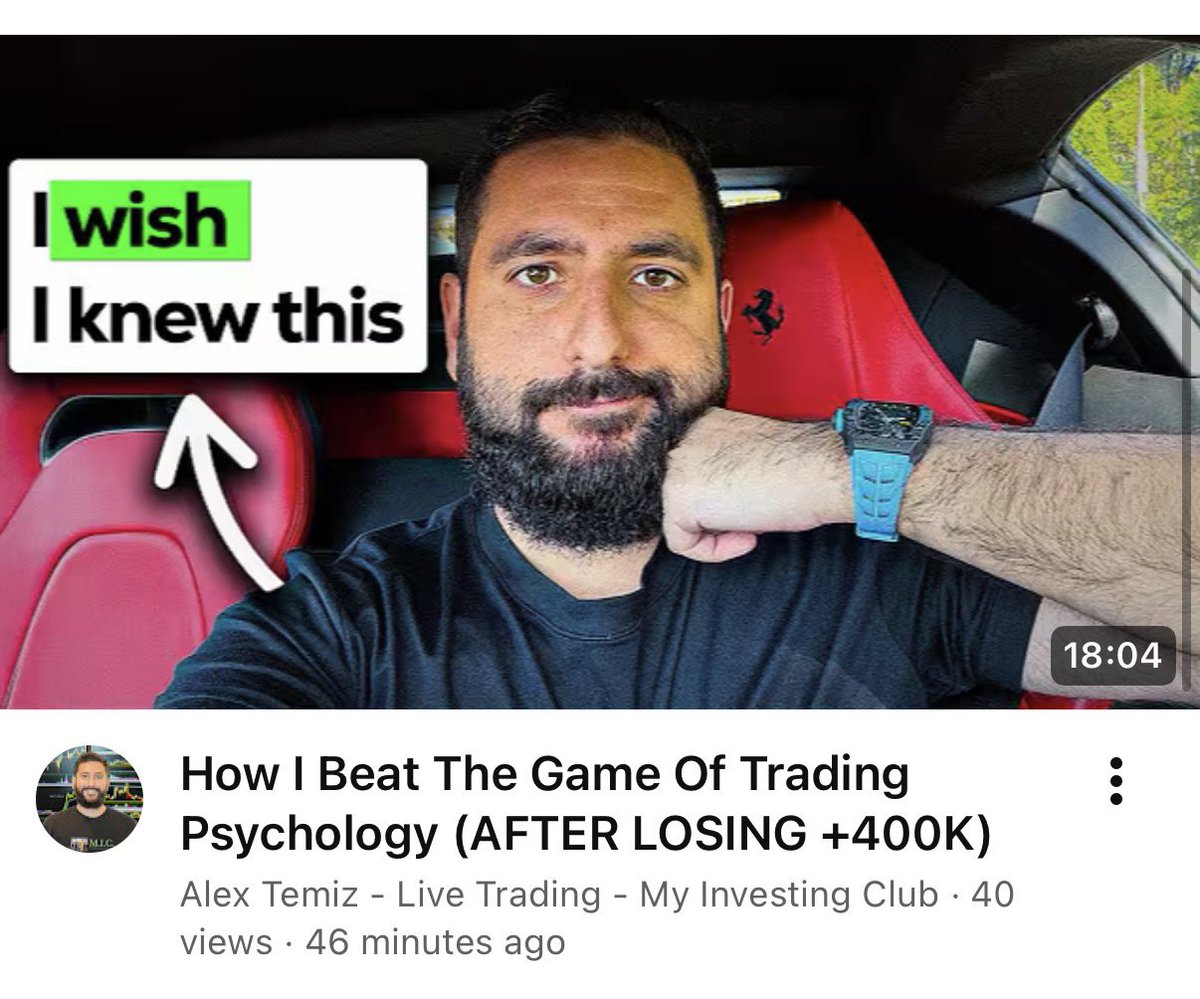 How I Beat The Game Of Trading Psychology (AFTER LOSING +400K)

youtu.be/dFG8XKj565Q