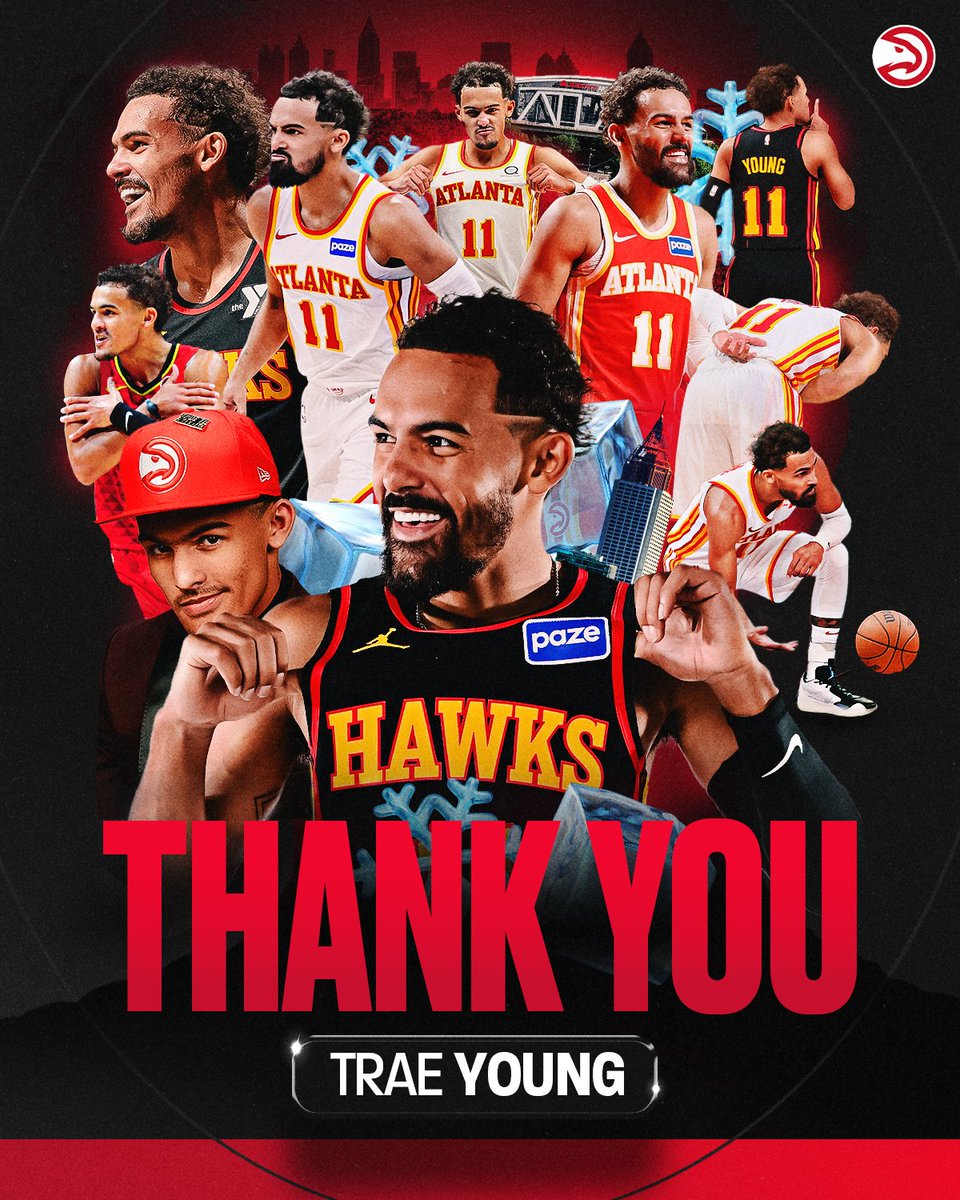 ATLHawks's tweet image. For embracing Atlanta as your home &amp;amp; an unforgettable era of Hawks basketball 🫶