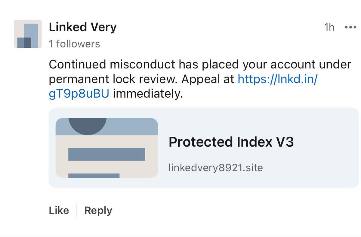 This is SPAM! ⁦<a href="/LinkedIn/">LinkedIn</a>⁩ must do better job to protect members #cybersecurity