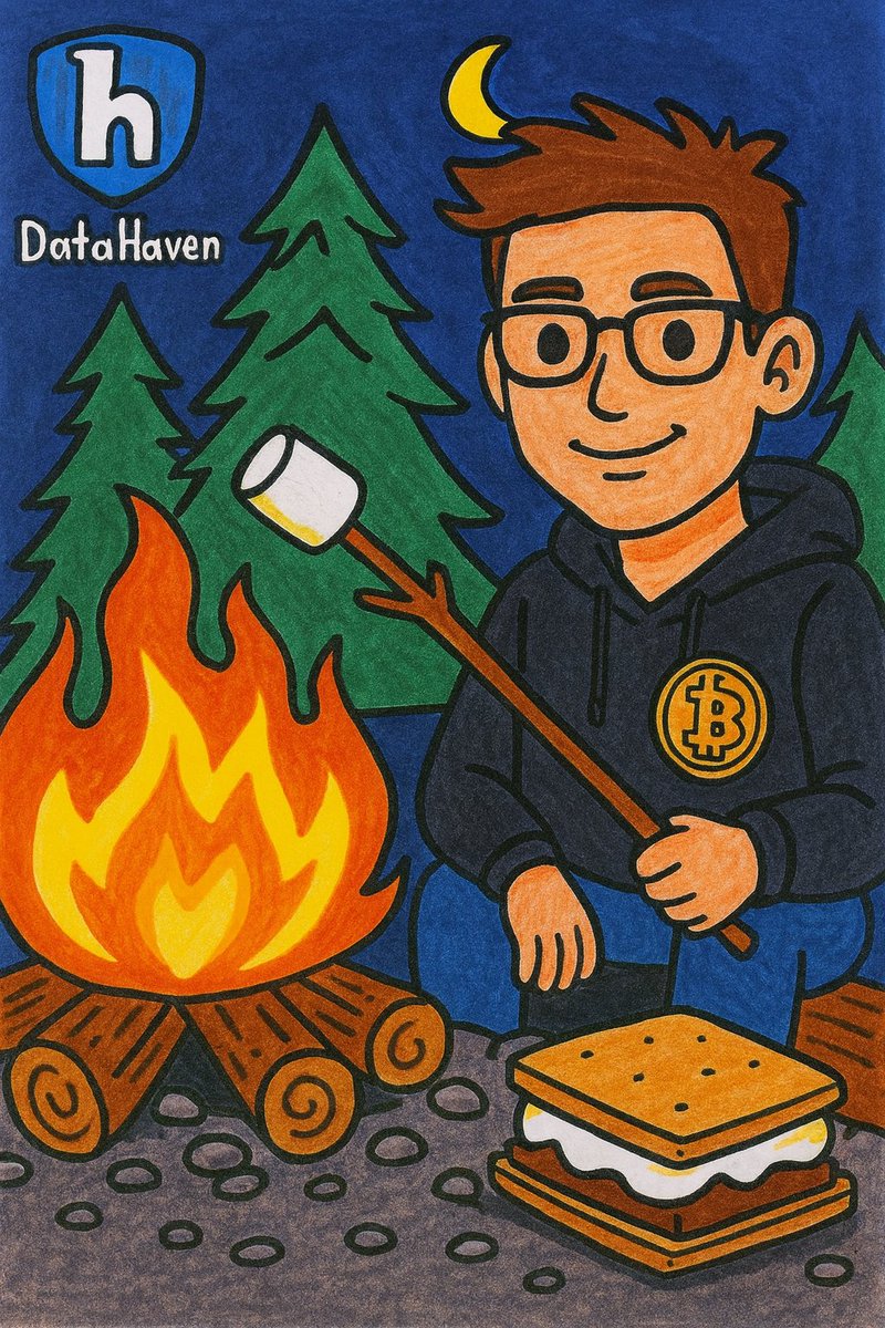 chel04231's tweet photo. Just finished my Camp Haven campfire scene! 🏕️🔥 I'm toasting a perfect marshmallow for a s'more under the stars. It captures the cozy, communal spirit of learning and sharing here. Can't wait for the next gathering! @DataHaven_xyz #CampHaven https://t.co/AqgmDSvSEI