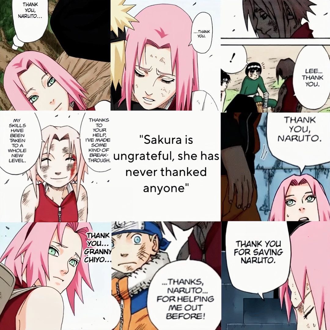 They will never make me believe that Sakura is ungrateful when she dedicates herself to thanking all her friends all the time