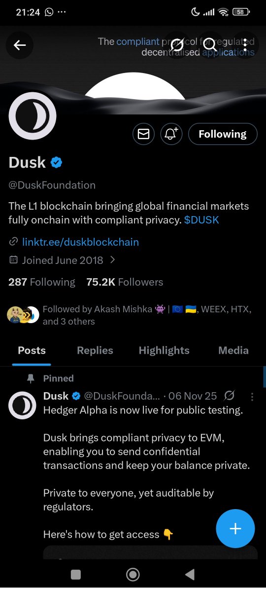 $DUSK  is working on privacy but not in a shady way
Most people dont care now but when rules hit hard projects like this shine.....Not saying moon tomorrow but fundamentals here feel solid enough to watch
sometimes boring tech wins in the end fr
#dusk <a href="/DuskFoundation/">Dusk</a>