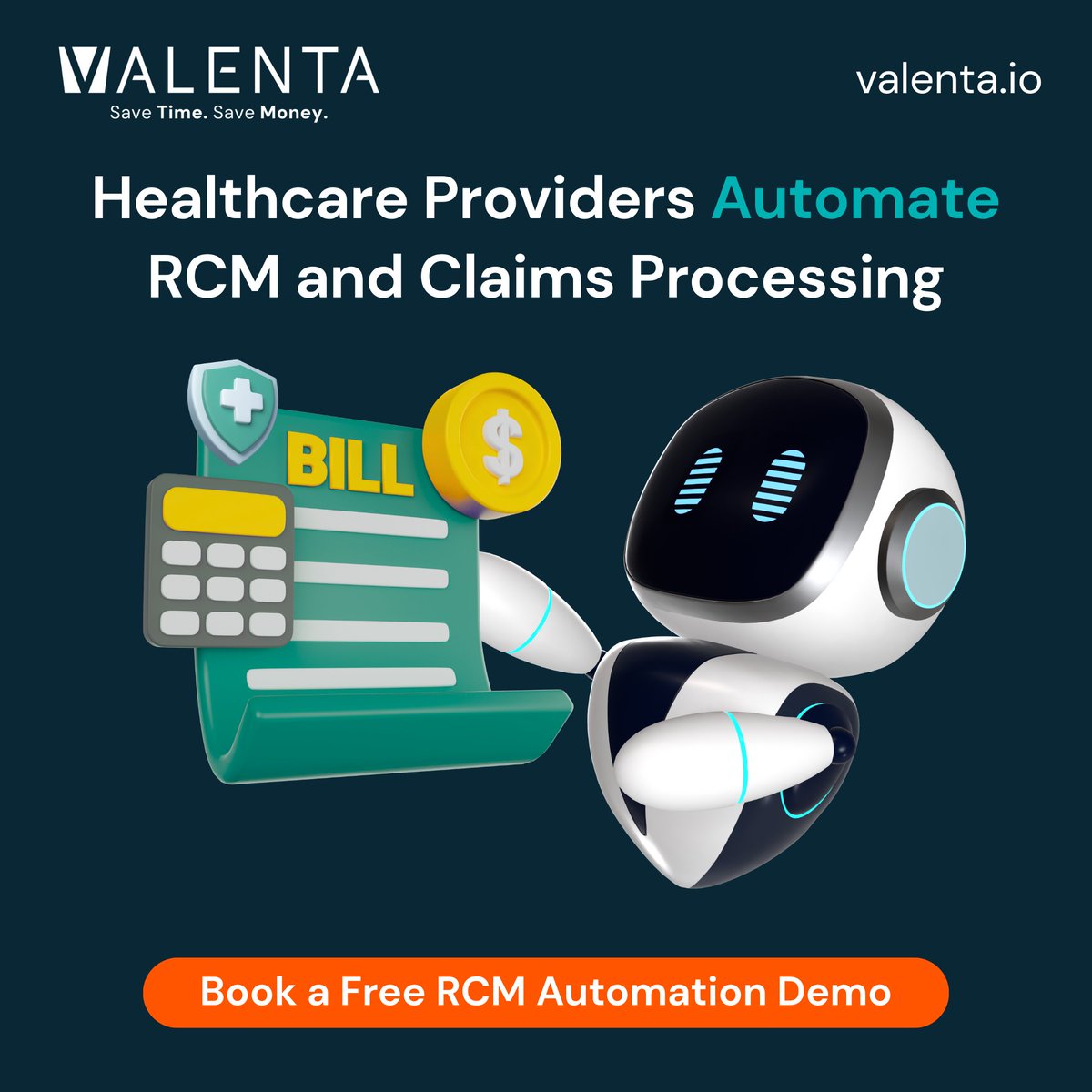 Automate RCM and claims processing to reduce denials and improve cash flow.

Let digital assistants handle the work—so your team can focus on care.

Learn more: valenta.io

#HealthcareAutomation #RPA