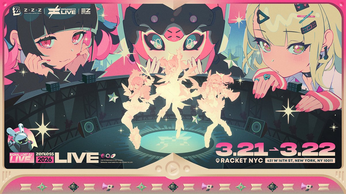 SanZSTUDIO_ZZZ's tweet image. Zenless Zone Zero ☆ Z LIVE 2026 — New York Info Revealed

Hello, Proxies!
It’s your old friend Yi here.
Bzzt—bzzt—connection to the New York stop established.
 
Signal Lost DJ Live is officially starting!
Are you ready for this special performance?

New York Dates:
March 21–22,…