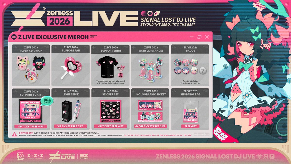 SanZSTUDIO_ZZZ's tweet image. Zenless Zone Zero ☆ Z LIVE 2026 — New York Info Revealed

Hello, Proxies!
It’s your old friend Yi here.
Bzzt—bzzt—connection to the New York stop established.
 
Signal Lost DJ Live is officially starting!
Are you ready for this special performance?

New York Dates:
March 21–22,…