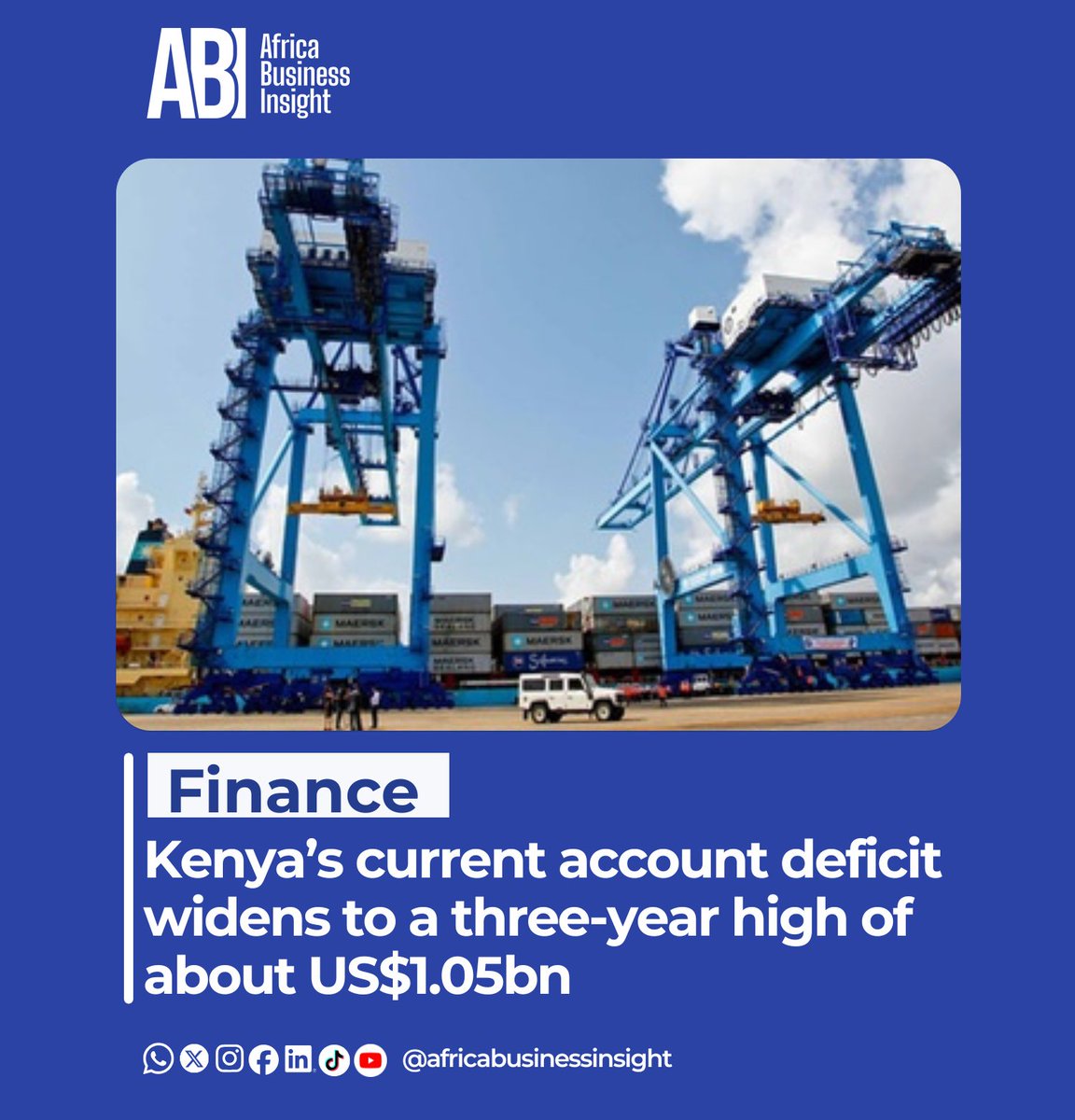 africabusiness0's tweet image. Kenya’s current account deficit widened sharply in the third quarter of 2025 to...

africabusinessinsight.com/kenyas-current…

 #AfricaBusinessInsight #AfricaBusinessNews #currentaccountdeficit #finance #kenya