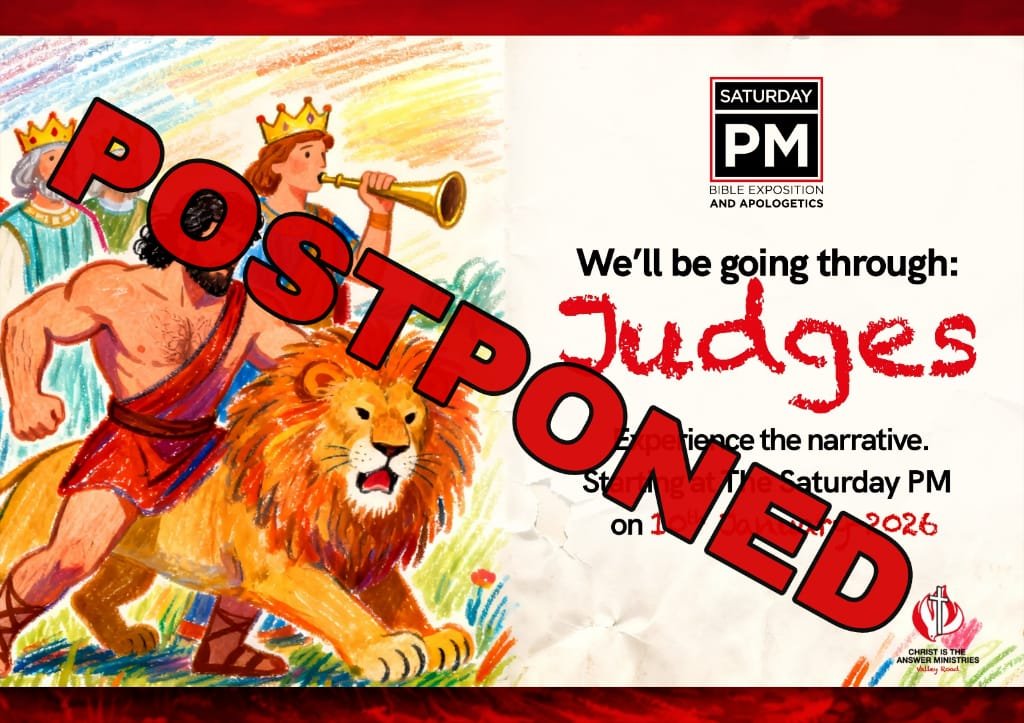 TheSaturdayPM's tweet photo. We were to start the Book of Judges this Saturday; however, the launch (online and in person) has been postponed to a later date that will be communicated.

Please hold on to the anticipation as we look forward to starting together very soon https://t.co/gbumr3ErFW