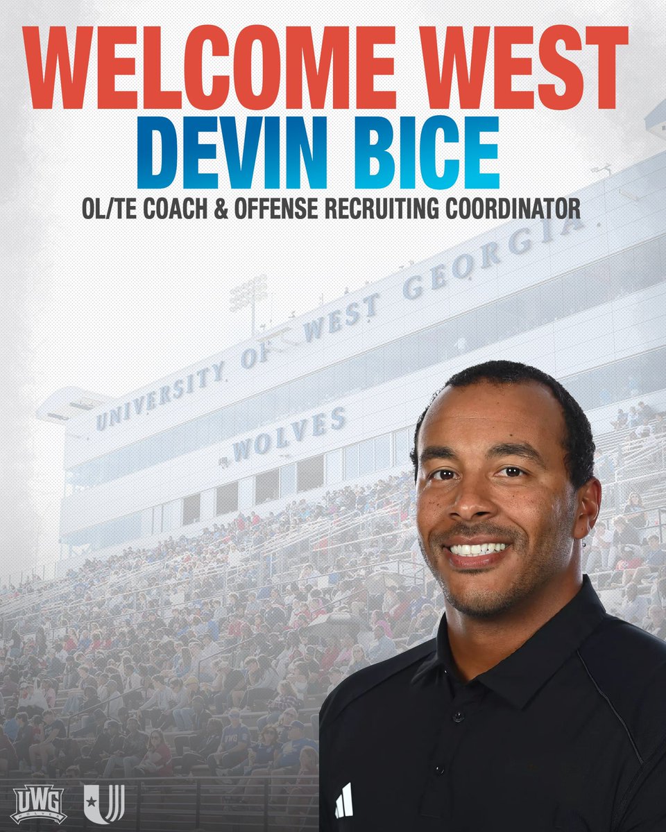 UWGFootball's tweet photo. Welcome to the fam, Coach Bice‼️

@devinbice88 

#BuiltForMore https://t.co/CkuEyxthNQ
