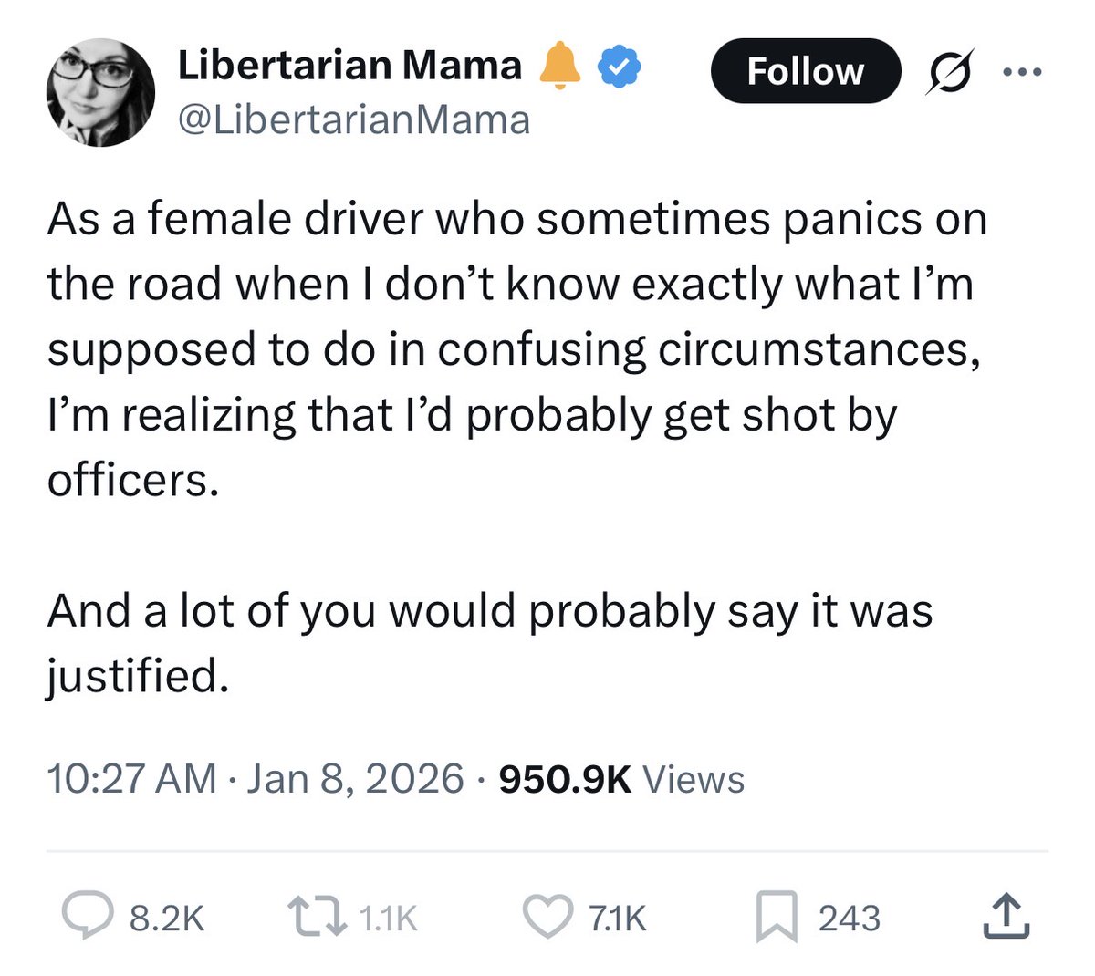 seanmdav's tweet image. If you’re ever “confused” about whether you should run over a cop, the answer is always no. Hope that helps.