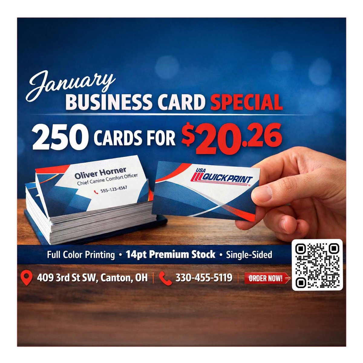usaquickprint's tweet photo. A great first impression still fits in your pocket.
250 Business Cards for $20.26
#usaqp #USAQuickprint #printing #smallbusinesssupportingsmallbusiness #marketing https://t.co/wk9le44Gda