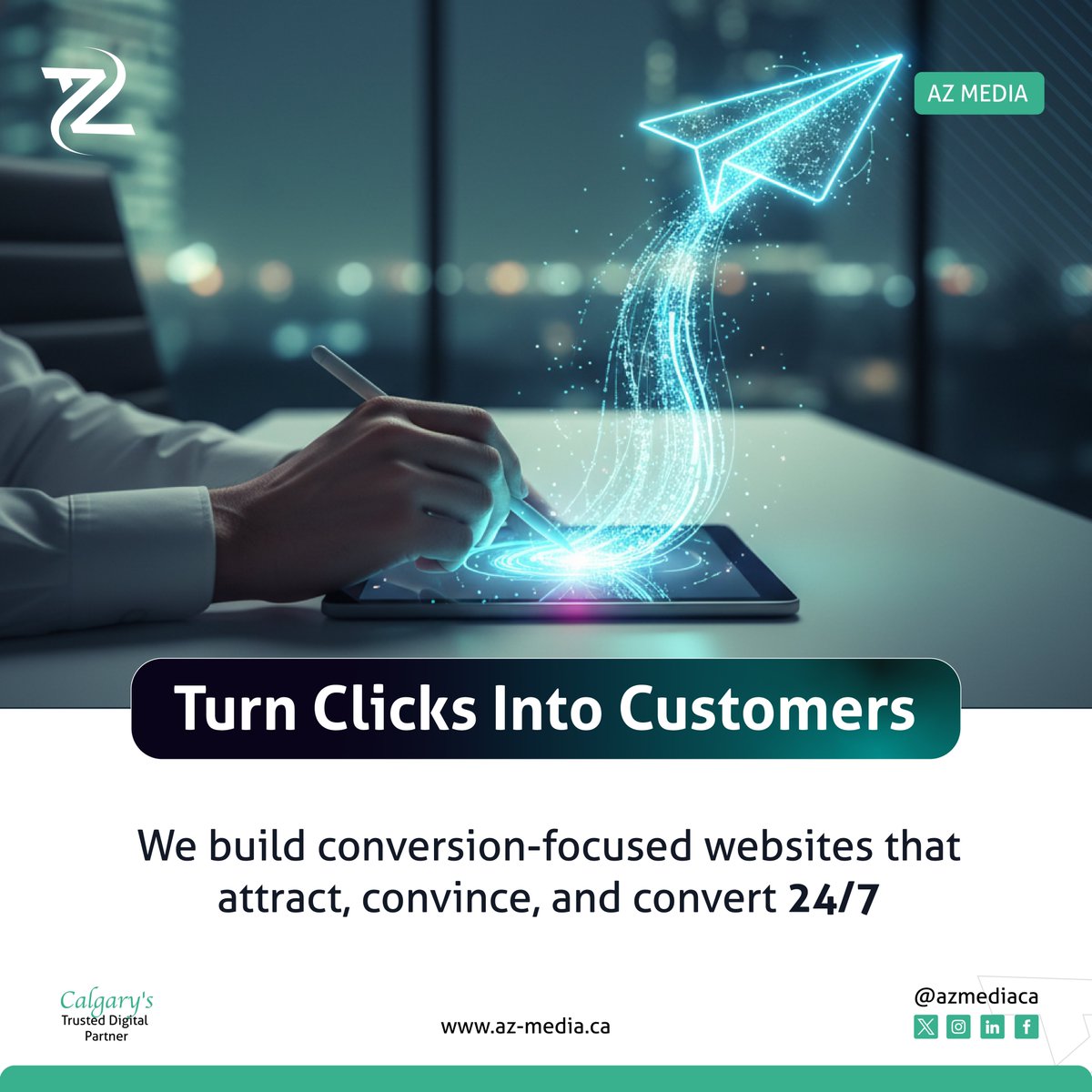 azmediaca's tweet photo. Your website should sell for you 24/7.
If it’s not converting visitors into leads, it’s costing you money.
We build conversion-focused websites that drive real growth.
🌐 https://t.co/qsL3Fipvfk
#WebDesign #CalgaryBusiness #DigitalMarketing #SmallBusinessCanada #AZMedia https://t.co/VciGrn5uS9